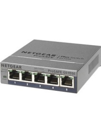 Netgear ProSafe Plus Switch, 5-Port Gigabit Ethernet - 5 Ports - Manageable - Gigabit Ethernet - 10/100/1000Base-T - 2 Layer Sup