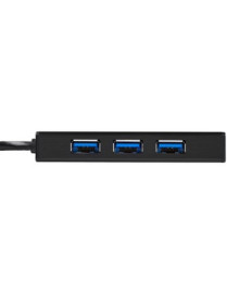 StarTech.com 3 Port Portable USB 3.0 Hub with Gigabit Ethernet Adapter NIC - Aluminum w/ Cable - Add 3 external USB 3.0 ports w/