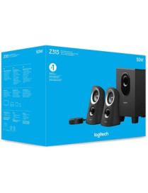 Logitech Z313 2.1 Speaker System - 25 W RMS - Black - 48 Hz to 20 kHz