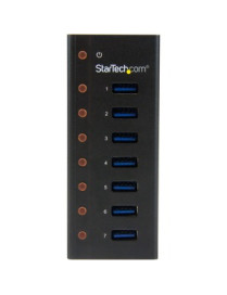 StarTech.com 7 Port USB 3.0 Hub - Desktop or Wall-mountable Metal Enclosure - Connect 7 high-performance devices to your compute