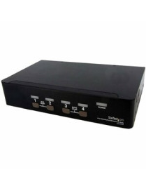 StarTech.com 4 Port USB DisplayPort KVM Switch with Audio - Share keyboard, mouse, and DisplayPort display between 2 HD multimed