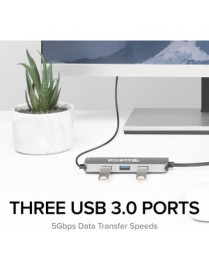 Plugable USB C Hub Multiport Adapter, 7-in-1 Hub Compatible with MacBook Pro, Windows, Chromebook, Dell XPS, Thunderbolt 3 and M