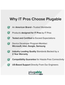 Plugable USB C Hub Multiport Adapter, 7-in-1 Hub Compatible with MacBook Pro, Windows, Chromebook, Dell XPS, Thunderbolt 3 and M