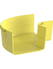 Panduit FiberRunner® Horizontal Right-Angle, 90°, 6x4, Yellow - Yellow - 1 Pack - Polycarbonate