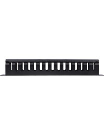 StarTech.com 2U Horizontal Finger Duct Rack Cable Management Panel with Cover - Cable Management Panel - Black - 1 Pack - 2U Rac