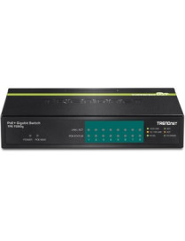 TRENDnet 8-Port Gigabit PoE+ Switch, 8 x Gigabit PoE+ Ports, 123W PoE Power Budget, 16 Gbps Switching Capacity, Desktop Switch, 