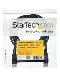 StarTech.com 20 ft DisplayPort Cable with Latches - M/M - 20ft/6m DisplayPort to DisplayPort cable 2K (2560x1440p 30Hz)/10.8 Gbp