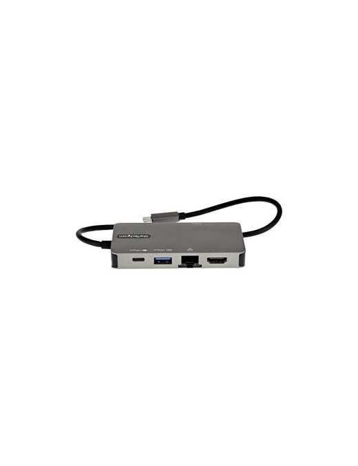 StarTech.com USB-C Multiport Adapter, USB C to 4K HDMI or VGA, USB Type-C Mini Dock, 100W PD Passthrough, 3x USB 3.0, GbE, 12" L