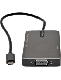 StarTech.com USB-C Multiport Adapter, USB C to 4K HDMI or VGA, USB Type-C Mini Dock, 100W PD Passthrough, 3x USB 3.0, GbE, 12" L
