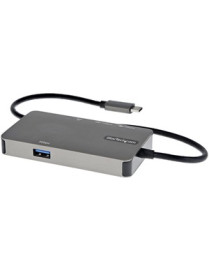 StarTech.com USB-C Multiport Adapter, USB C to 4K HDMI or VGA, USB Type-C Mini Dock, 100W PD Passthrough, 3x USB 3.0, GbE, 12" L