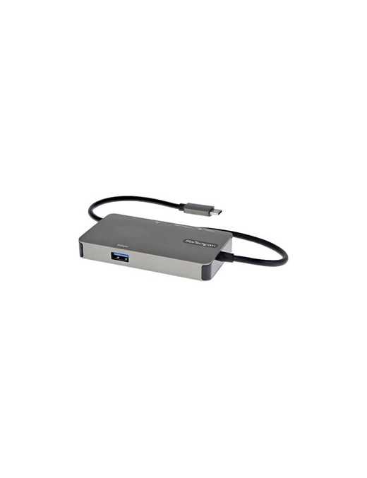 StarTech.com USB-C Multiport Adapter, USB C to 4K HDMI or VGA, USB Type-C Mini Dock, 100W PD Passthrough, 3x USB 3.0, GbE, 12" L