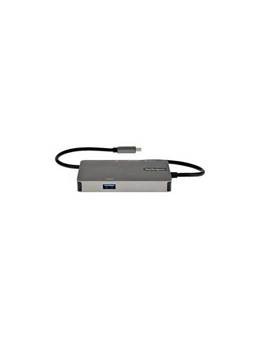 StarTech.com USB-C Multiport Adapter, USB C to 4K HDMI or VGA, USB Type-C Mini Dock, 100W PD Passthrough, 3x USB 3.0, GbE, 12" L