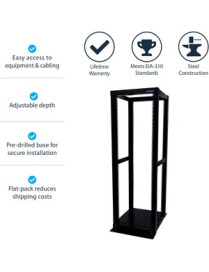 Startech Directship StarTech.com 4-Post Server Rack with Open Frame - Rack Cabinet with Open Frame - 36U (4POSTRACK36) - Store y