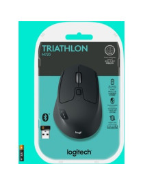 Logitech M720 Triathlon Multi-Device Wireless Mouse, Bluetooth, USB Unifying Receiver, 1000 DPI, 8 Buttons, 2-Year Battery, Comp