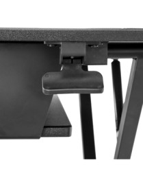 StarTech.com Sit Stand Desk Converter - Keyboard Tray - Height Adjustable Ergonomic Desktop/Tabletop Standing Desk - Large 35"x2