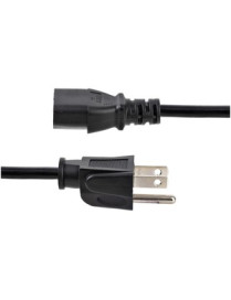 StarTech.com 3ft (1m) Heavy Duty Power Cord, NEMA 5-15P to C13, 15A 125V, 14AWG, Replacement AC Computer Power Cord, PC Power Su