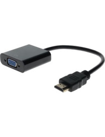 AddOn 0B47069-AO HDMI/VGA Video Cable - 7.9" HDMI/VGA Video Cable for Projector, Monitor, Computer, Video Device - First End: 1 