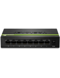 TRENDnet 8-Port Unmanaged Gigabit GREENnet Desktop Metal Switch, Fanless, 16Gbps Switching Capacity, Plug & Play, Network Ethern