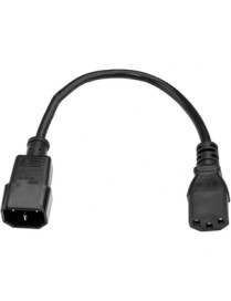 StarTech.com 3ft (1m) Power Extension Cord, C14 to C13, 10A 125V, 18AWG, Computer Power Cord Extension, Power Supply Extension C