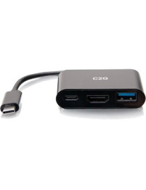 C2G USB C Portable Laptop Dock with HDMI, USB-A, USB-C - 4K 30Hz - for Notebook/Tablet PC - 60 W - USB Type C - 4K - 3840 x 2160