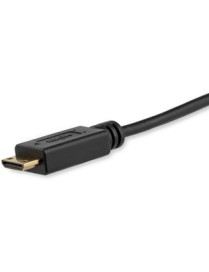 StarTech.com 6ft Mini HDMI to HDMI Cable with Ethernet, 4K 30Hz High Speed Slim Mini HDMI 1.4 (Type-C) Device to HDMI Adapter Ca