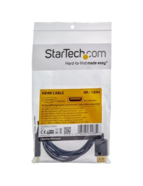 StarTech.com 6ft Mini HDMI to HDMI Cable with Ethernet, 4K 30Hz High Speed Slim Mini HDMI 1.4 (Type-C) Device to HDMI Adapter Ca