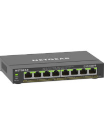 Netgear 8-Port Gigabit Ethernet PoE+ Smart Managed Plus Switch - 8 Ports - Manageable - 2 Layer Supported - 123 W PoE Budget - T