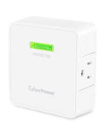 Cyber Power CyberPower HT200W Home Office 2 - Outlet Surge with 1500 J - NEMA 5-15P, Wall Tap, EMI/RFI Filtration, Lifetime Warr