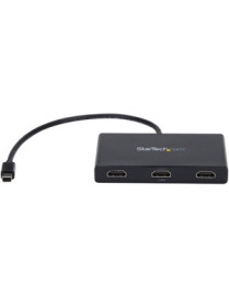 StarTech.com 3-Port Multi Monitor Adapter, Mini DisplayPort to HDMI MST Hub, 3x 1080p, Video Splitter for Extended Desktop Mode,