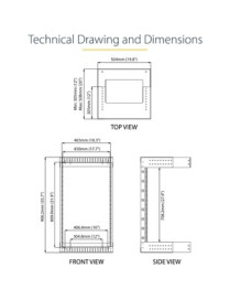 StarTech.com 18U 19" Wall Mount Network Rack - Adjustable Depth 12-20" Open Frame for Server Room /AV/Data/Computer Equipment w/