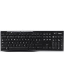 Logitech K270 Keyboard - Wireless Connectivity - RF - 33 ft (10058.40 mm) - 2.40 GHz - USB Interface - Computer - PC - AAA Batte