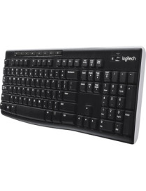 Logitech K270 Keyboard - Wireless Connectivity - RF - 33 ft (10058.40 mm) - 2.40 GHz - USB Interface - Computer - PC - AAA Batte