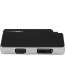 StarTech.com USB C Multiport Adapter - UHD 4K - USB C to VGA / DVI / HDMI - USB C Adapter - macOS 10.12.6 or later is required f