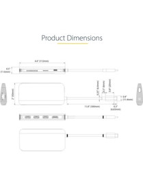 StarTech.com USB C Multiport Adapter, 4K 60Hz HDMI HDR10 Video, 3 Port 5Gbps USB 3.2 Hub, 100W Power Delivery, GbE, SD/MicroSD, 