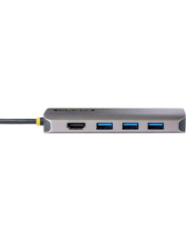 StarTech.com USB C Multiport Adapter, 4K 60Hz HDMI HDR10 Video, 3 Port 5Gbps USB 3.2 Hub, 100W Power Delivery, GbE, SD/MicroSD, 