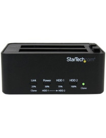 StarTech.com Dual Bay Hard Drive Duplicator and Eraser, Standalone SATA HDD/SSD Cloner and Disk Eraser, USB 3.0 to SATA Docking 