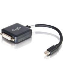 C2G 8in Mini DisplayPort Male to Single Link DVI-D Female Adapter Converter - Black - 8" DVI/Mini DisplayPort Video Cable for No