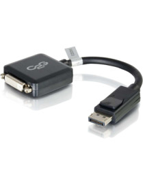 C2G 8in DisplayPort Male to Single Link DVI-D Female Adapter Converter - Black - 8" DisplayPort/DVI-D Video Cable for Notebook, 