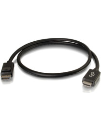 C2G 10ft DisplayPort to HDMI Adapter Cable - DP to HDMI - M/M - 10 ft DisplayPort/HDMI A/V Cable for Notebook, TV, Projector, Au