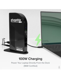 Plugable Plugable USB-C Quad HDMI Docking Station - for Notebook/Monitor - Memory Card Reader - SD, SDHC, SDXC, MultiMediaCard (