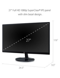 Viewsonic 27" Display, IPS Panel, 1920 x 1080 Resolution - 27" (685.80 mm) Class - Advanced High Performance In-plane Switching 