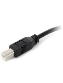 StarTech.com 9 m / 30 ft Active USB A to B Cable - M/M - Black USB 2.0 A to B Cord - Printer Cable - Extension USB Cable (USB2HA