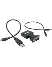 Tripp Lite HDMI to VGA Active Converter with Audio (F/M), 1920 x 1200 (1080p) @ 60 Hz - 1 x 15-pin HD-15 VGA Male - 1 x HDMI HDM