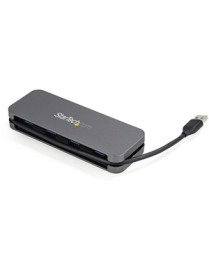 StarTech.com 4 Port USB 3.0 Hub, 4x USB-A, 5Gbps Laptop/Desktop USB Type-A Hub, USB Bus Powered, 28cm Long Cable with Cable Mana