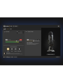 Logitech Blue Yeticaster Wired Electret Condenser Microphone - Black - Stereo - 20 Hz to 20 kHz - Cardioid, Bi-directional, Omni