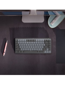 Logitech MX Mechanical Keyboard - Wireless Connectivity - Bluetooth - English - iPad - Mac - Mechanical/MX Keyswitch - Gray