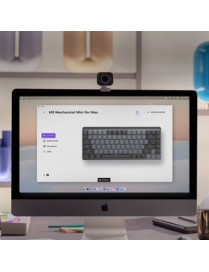 Logitech MX Mechanical Keyboard - Wireless Connectivity - Bluetooth - English - iPad - Mac - Mechanical/MX Keyswitch - Gray