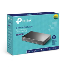 Tp Link TP-Link 8-Port 10/100Mbps Desktop Switch with 4-Port PoE+ - 8 Ports - Fast Ethernet - 10/100Base-TX - 2 Layer Supported 