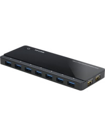 Tp Link TP-Link USB 3.0 7-Port Hub with 2 Charging Ports - USB 3.0 Micro-B - External - 9 USB Port(s) - 7 USB 3.0 Port(s) - PC, 