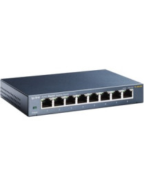 Tp Link TP-LINK TL-SG108 8-Port 10/100/1000Mbps Desktop Gigabit Steel Cased Switch - 8 Ports - Gigabit Ethernet - 10/100/1000Bas